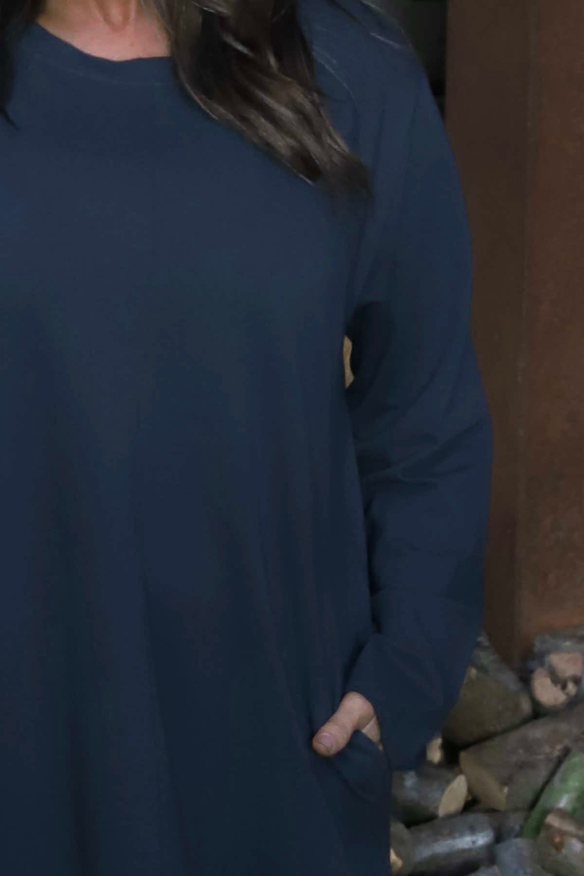 Simone Cotton Dress Charcoal