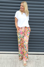 Lelia Print Trousers Pink Pink - Lelia Print Trousers Pink