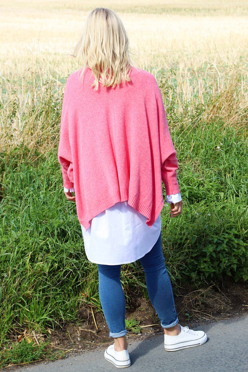 Hattie Knitted Cardigan Fuchsia - Image 4