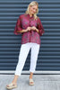 Cordelia Spot Print Shirt Burgundy