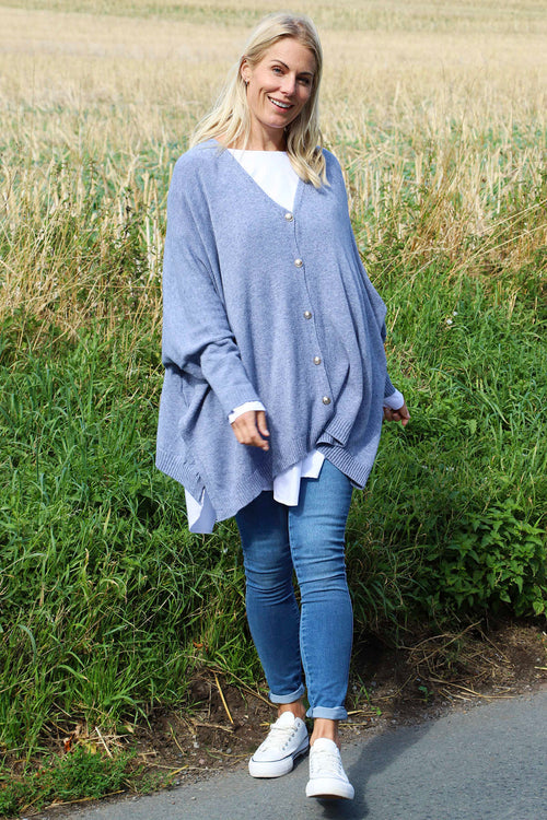 Hattie Knitted Cardigan Blue