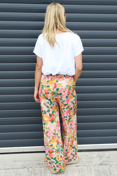 Lelia Print Trousers Pink - Image 4