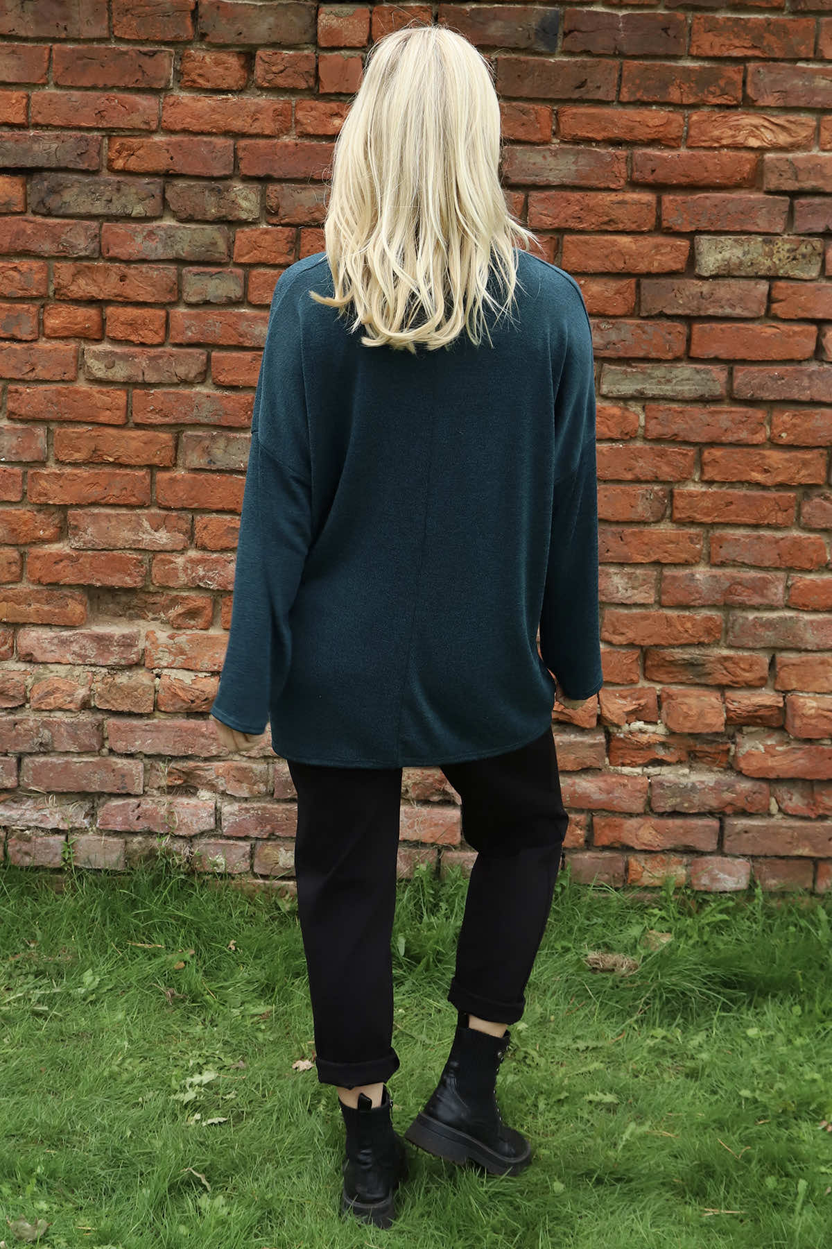 Tarka Cowl Neck Top Teal