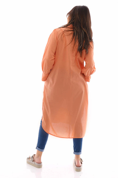 Selena Circle Cotton Tunic Orange - Image 6