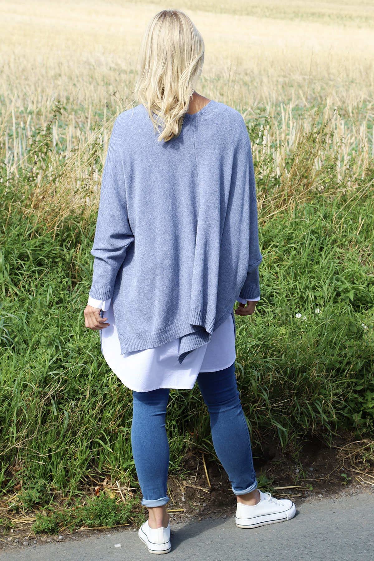 Hattie Knitted Cardigan Blue
