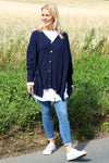Hattie Knitted Cardigan Navy