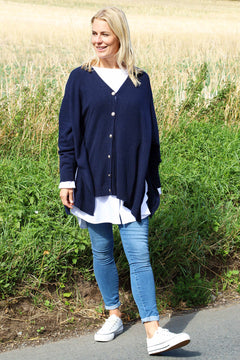 Hattie Knitted Cardigan Navy