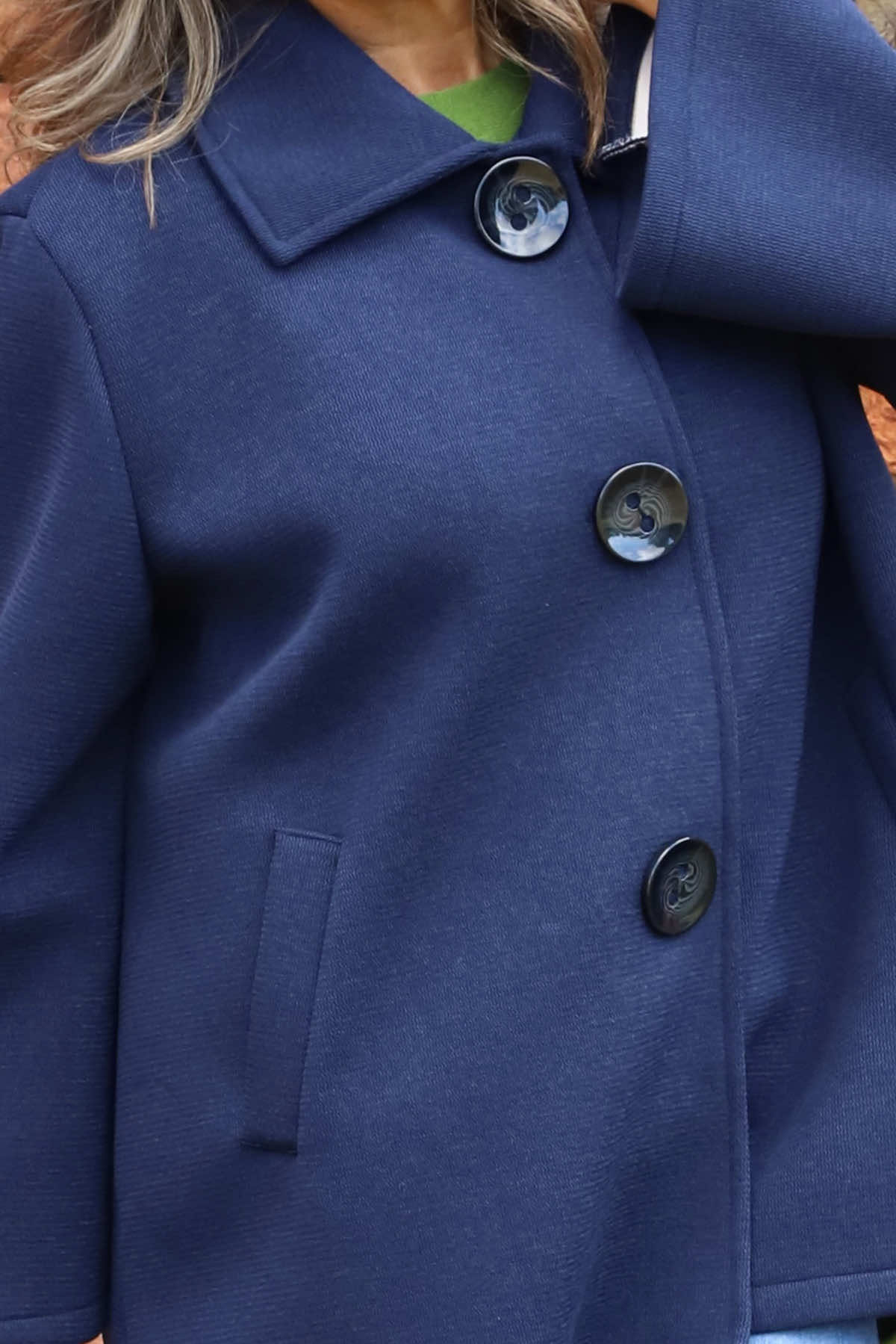 Marzia Button Jacket Navy