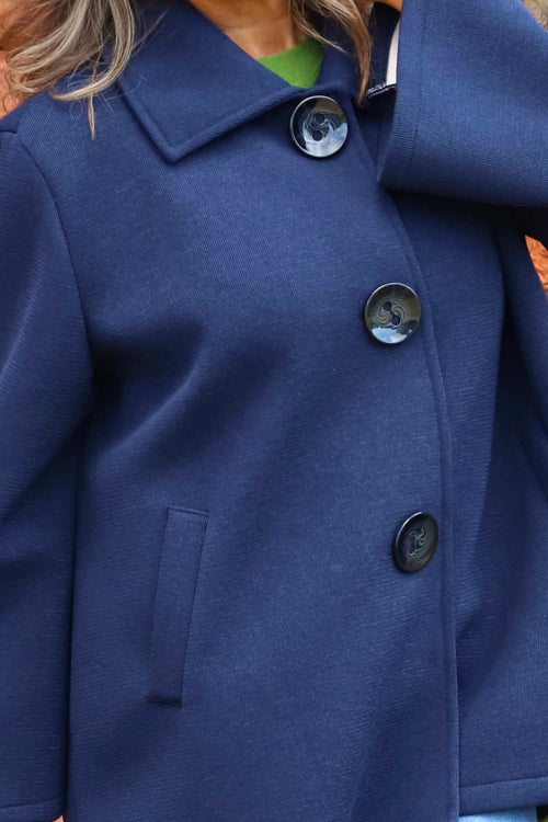Marzia Button Jacket Navy - Image 3