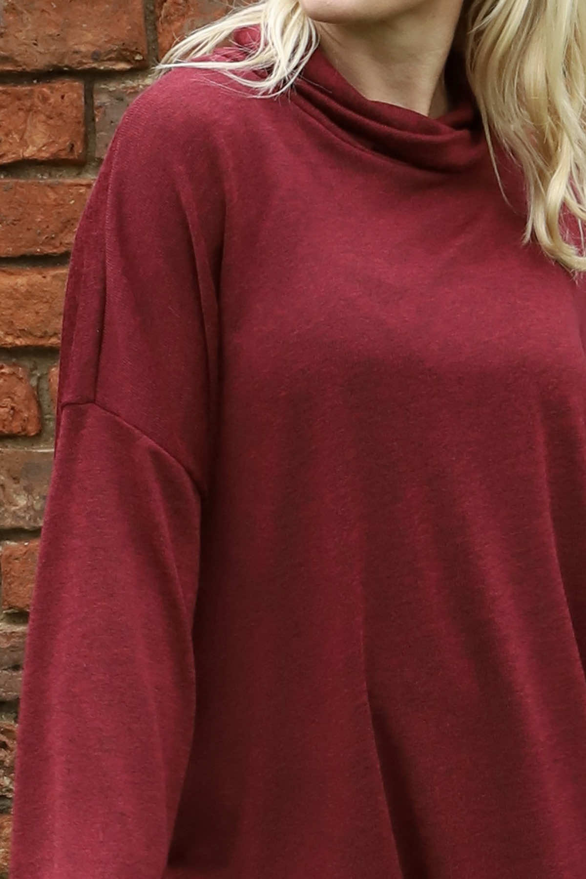 Tarka Cowl Neck Top Wine
