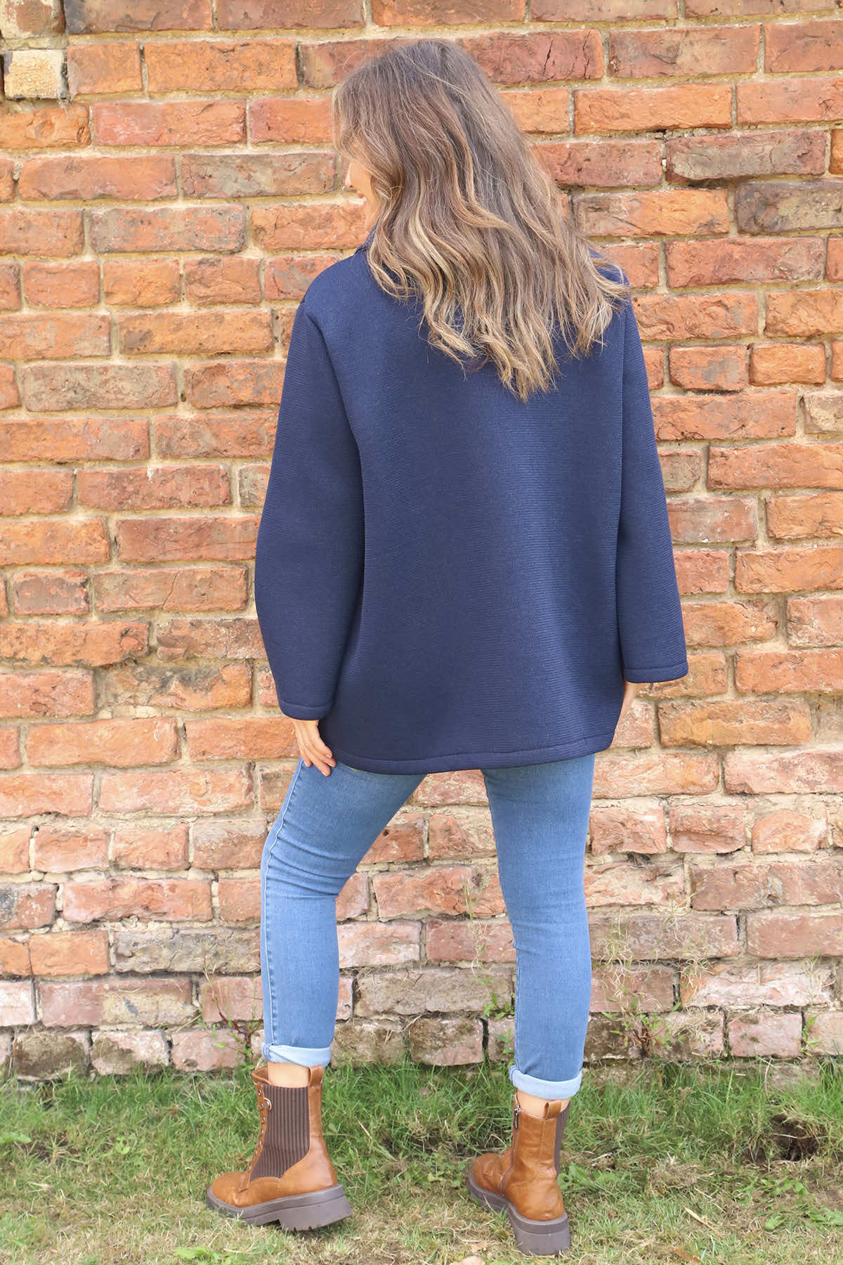 Marzia Button Jacket Navy
