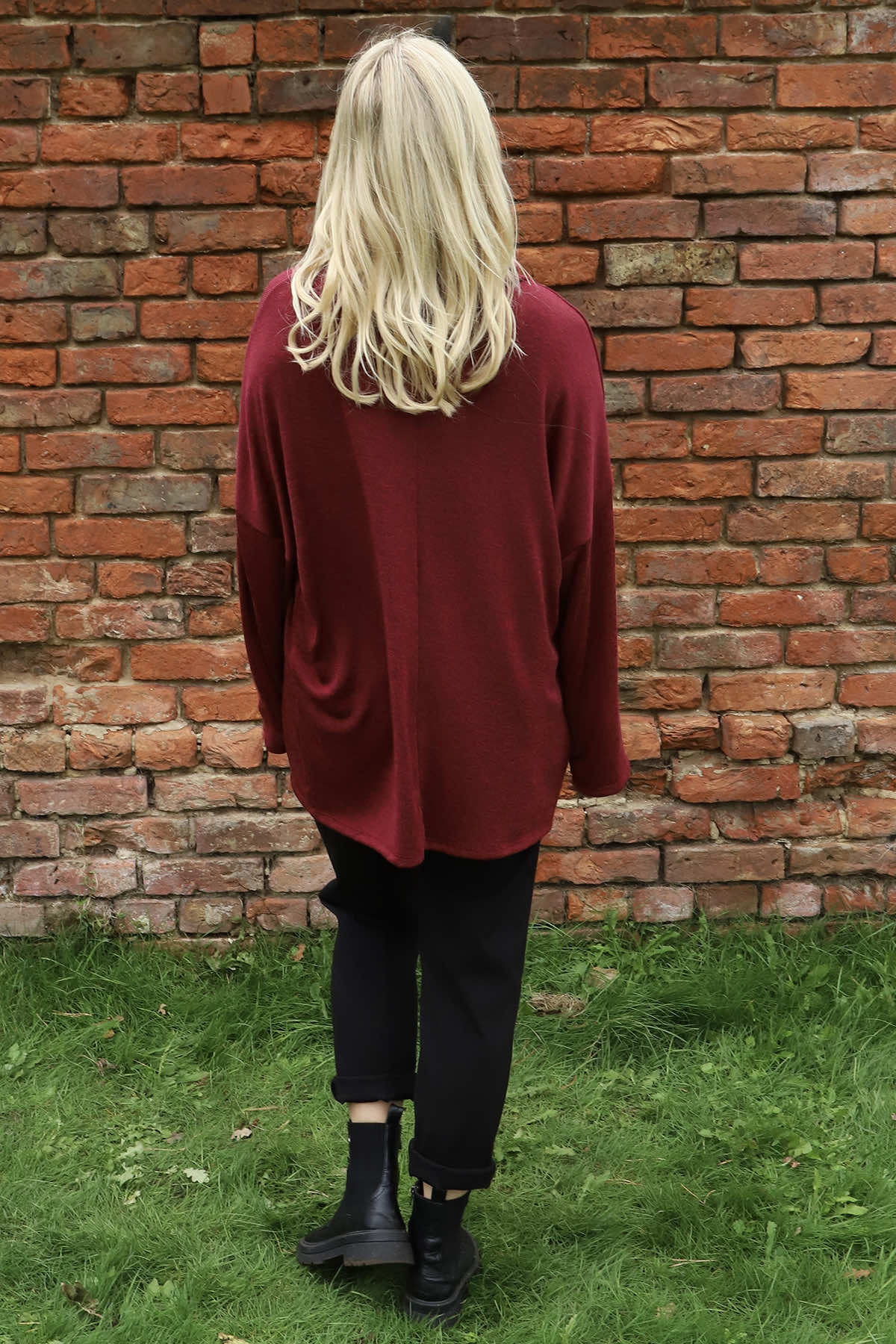 Tarka Cowl Neck Top Wine