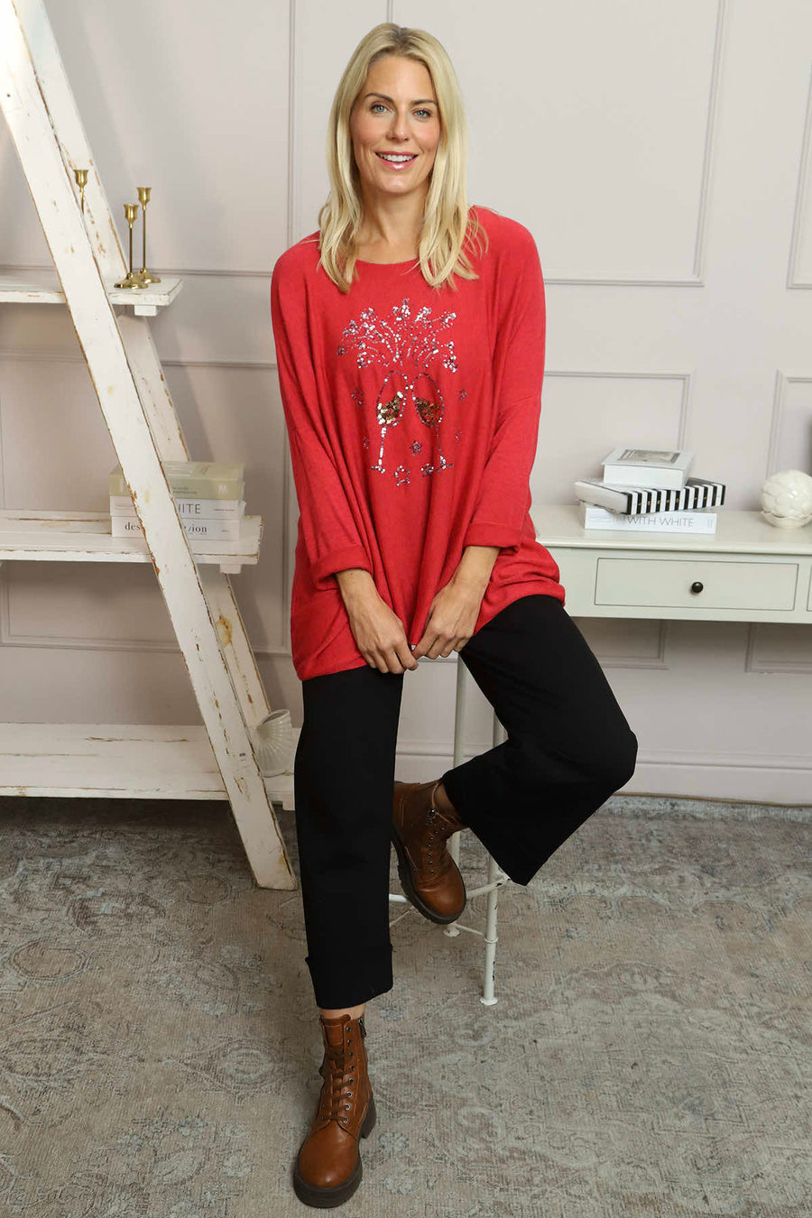 Lillian Cheers Jumper Red