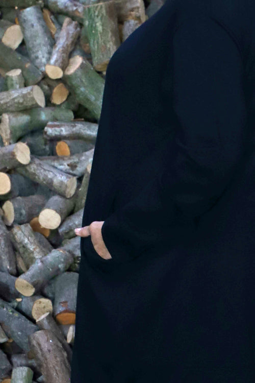 Simone Cotton Dress Black - Image 3