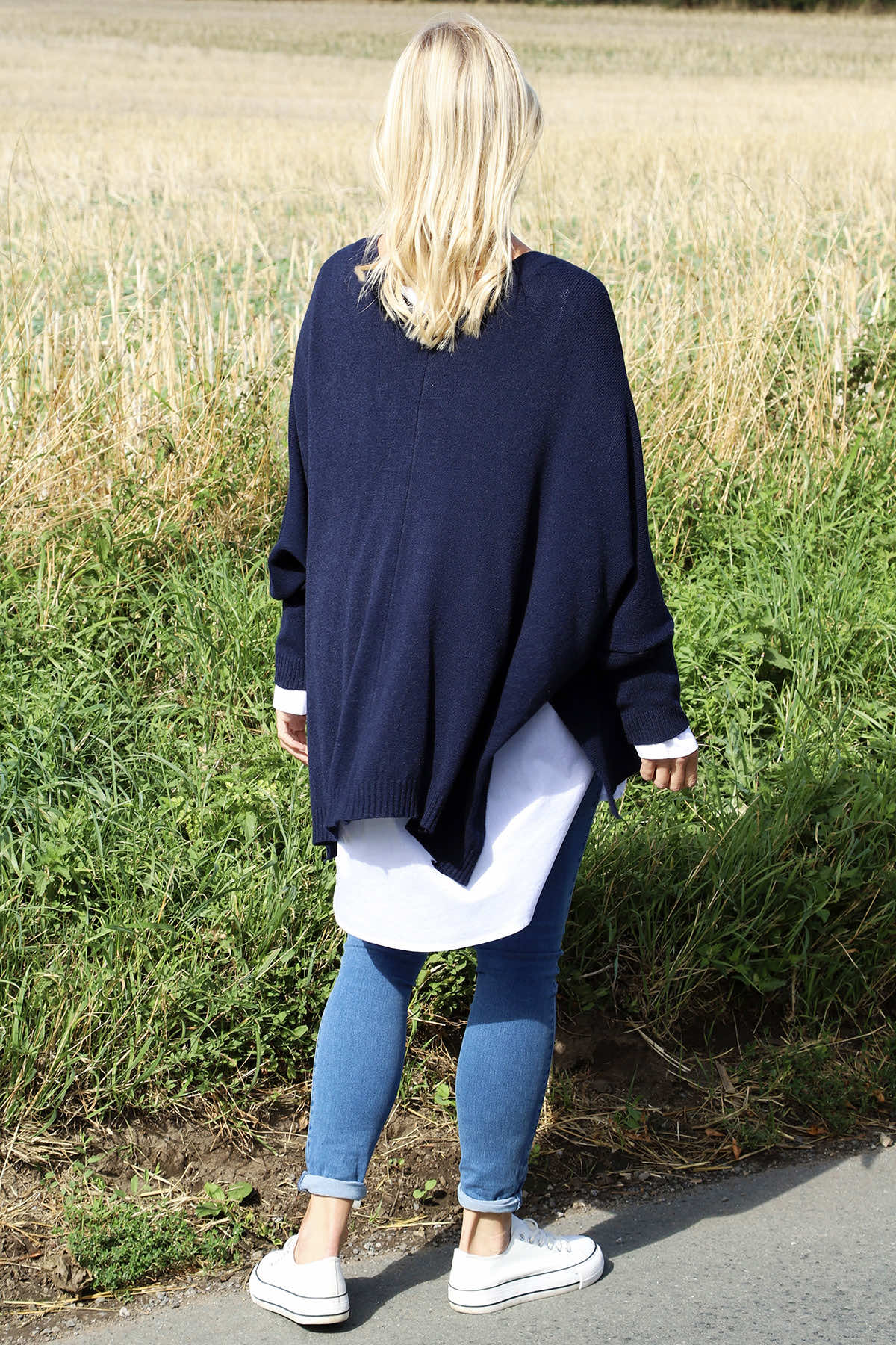 Hattie Knitted Cardigan Navy