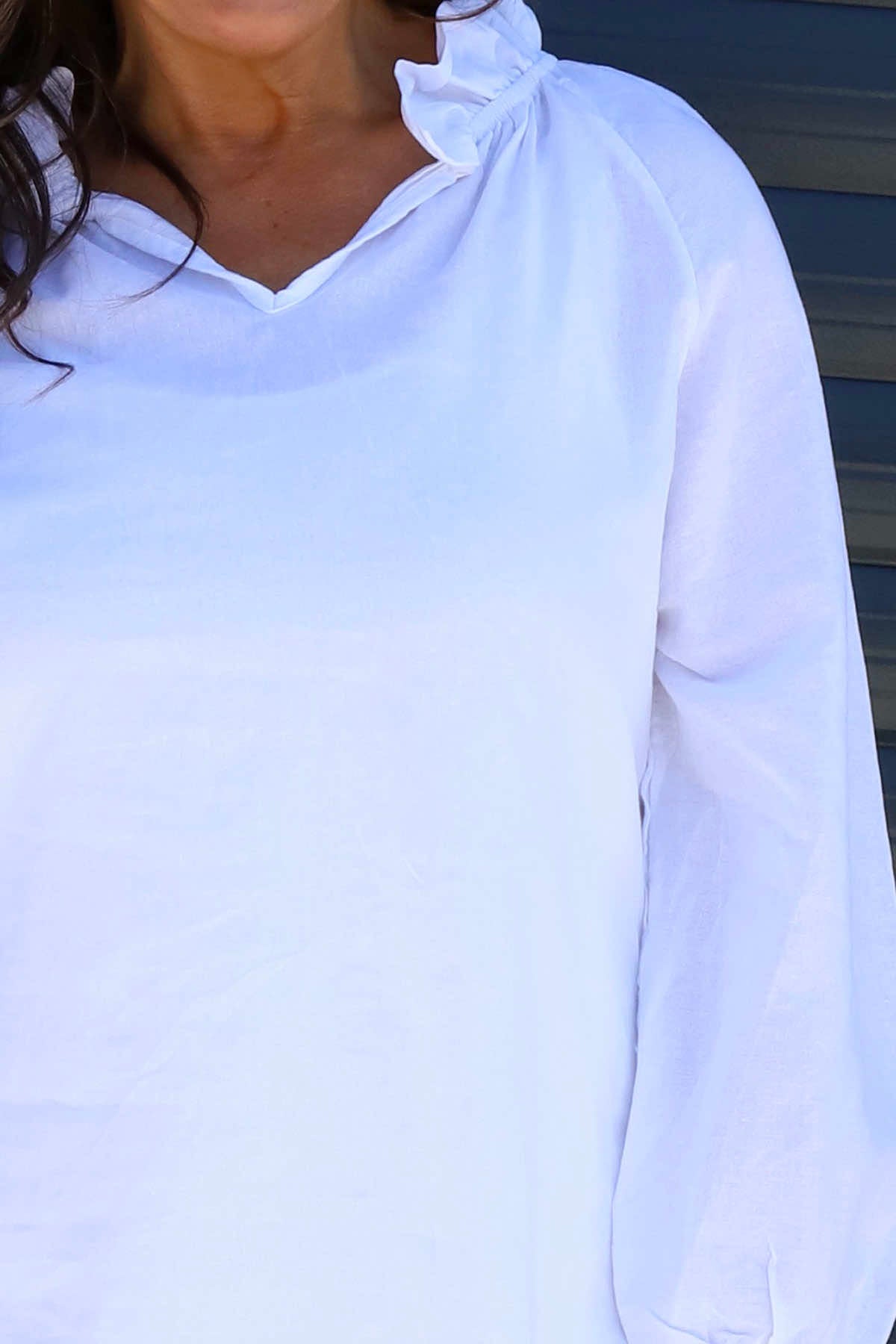 Charmaine Linen Top White