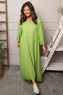 Linette Washed Linen Dress Green