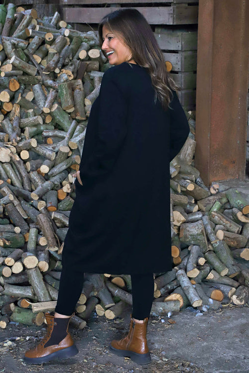 Simone Cotton Dress Black - Image 4