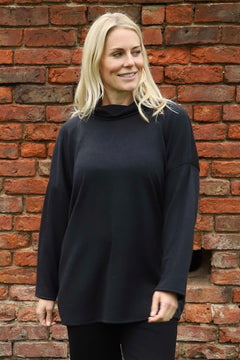 Tarka Cowl Neck Top Black