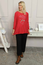 Lillian Cheers Jumper Red Red - Lillian Cheers Jumper Red