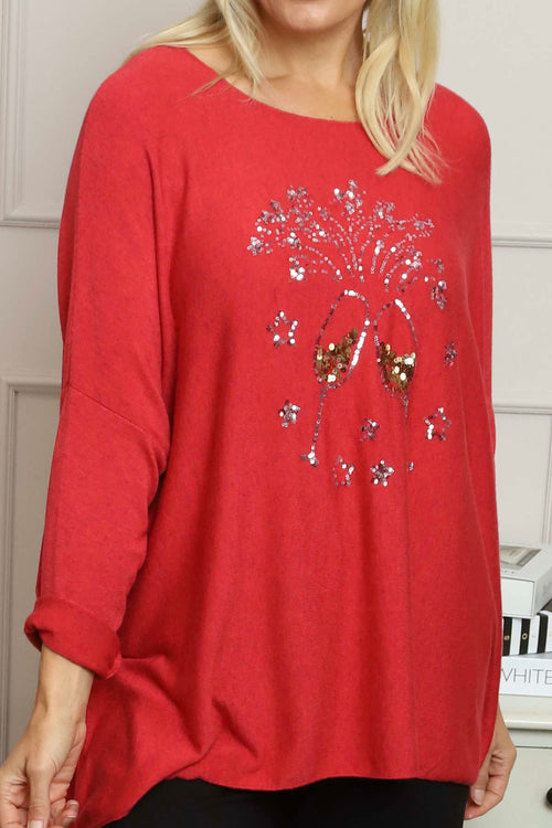 Lillian Cheers Jumper Red - Image 5