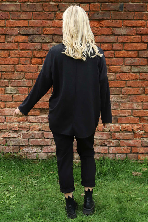 Tarka Cowl Neck Top Black - Image 4