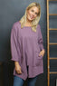 Kelilah Pocket Cotton Top Purple