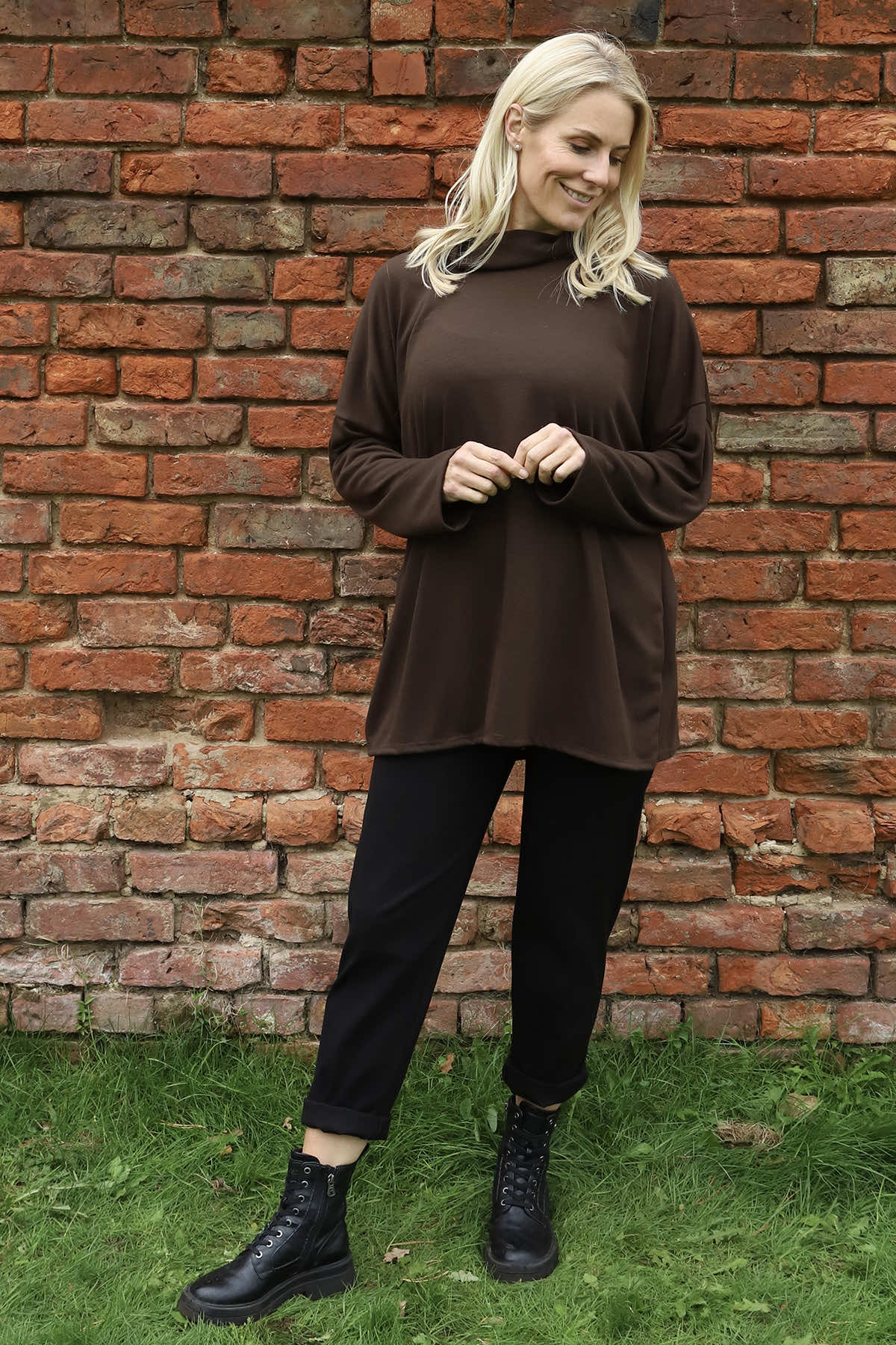 Tarka Cowl Neck Top Cocoa