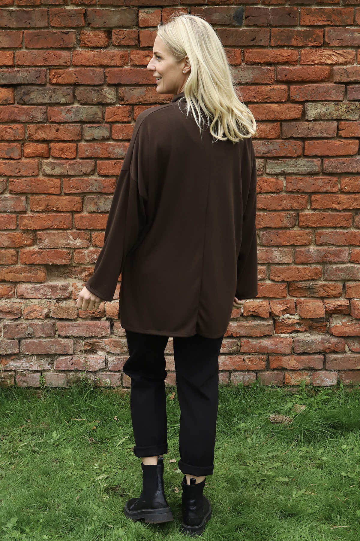 Tarka Cowl Neck Top Cocoa