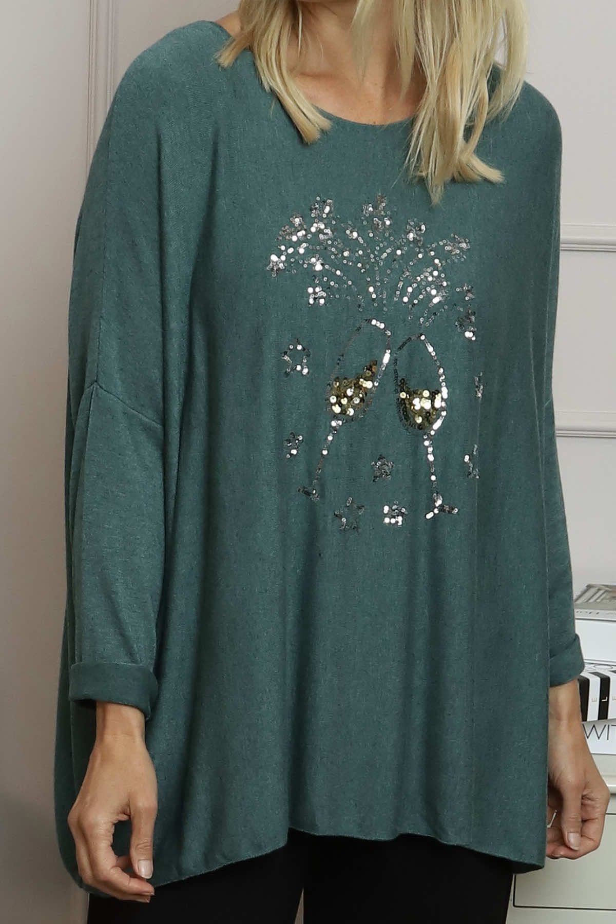 Lillian Cheers Jumper Sage Green