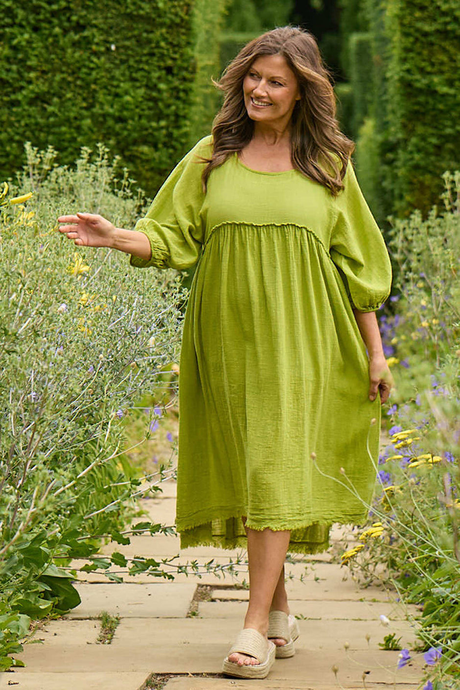 Morianna Cotton Dress Green