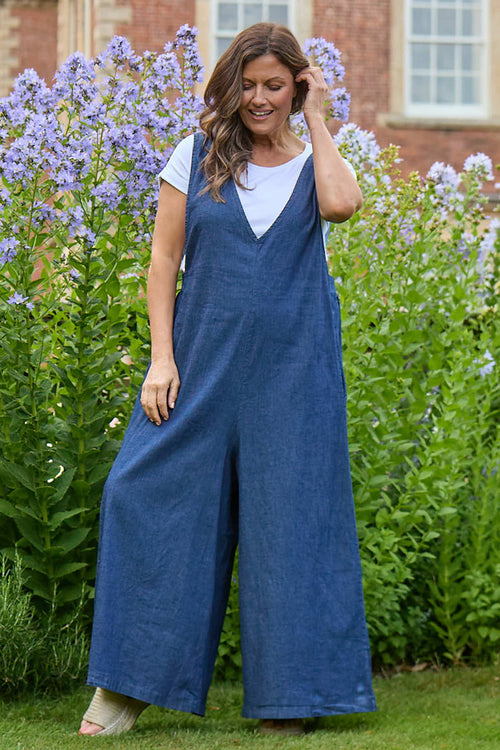 Basic Jumpsuit Jumpsuit Jeans Dress Made In Italy Alexia Denim