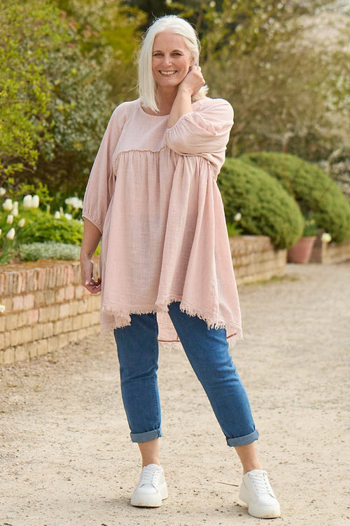 Kadenzia Cotton Tunic Pink - Image 4
