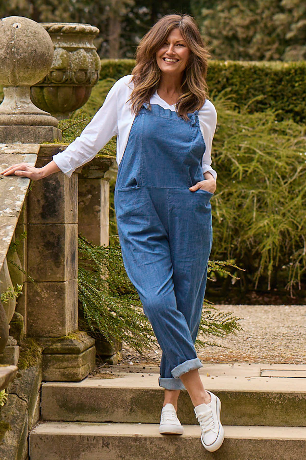 Pabo Denim Dungarees Mid Denim