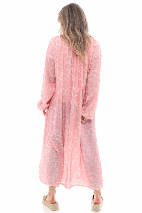 Barrie Print Dress Pink - Image 6