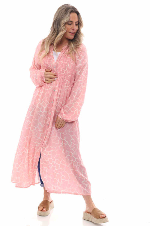 Barrie Print Dress Pink - Image 5