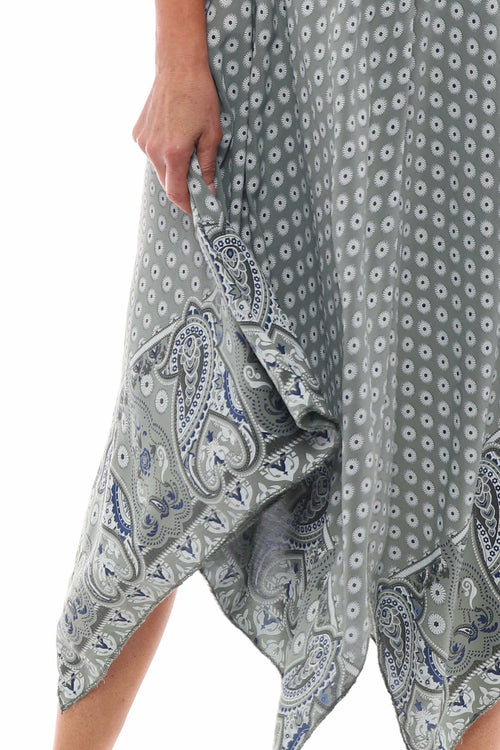 Bliss Daisy Pattern Dress Khaki - Image 2