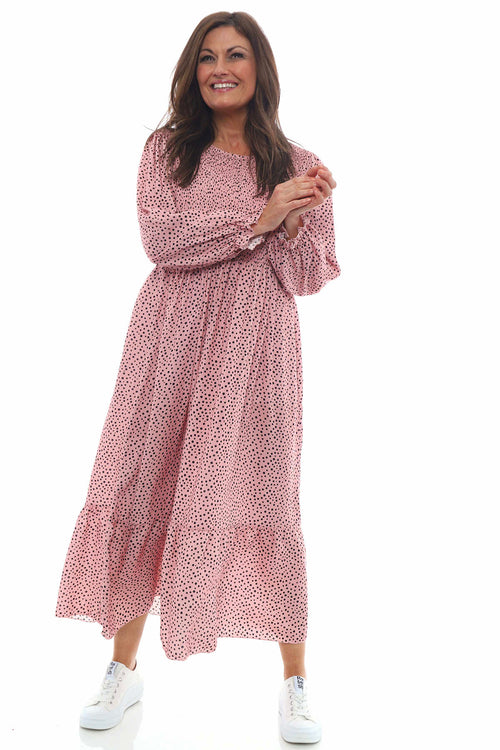 Esme Spot Print Dress Pink - Image 2