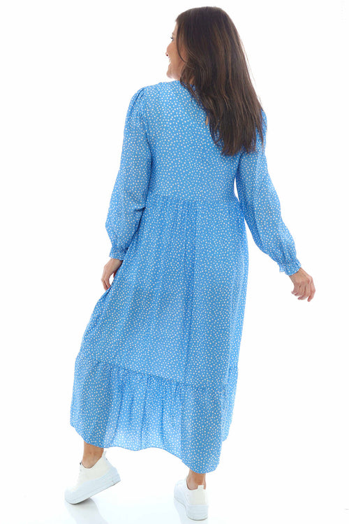 Esme Spot Print Dress Powder Blue - Image 4