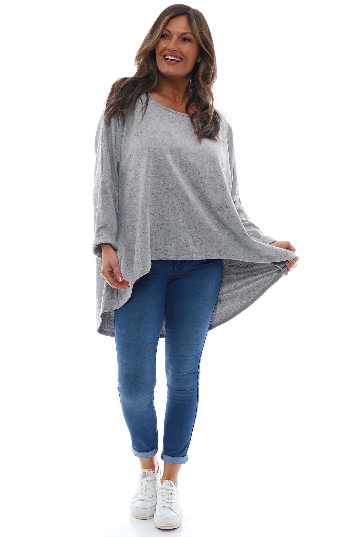 Made With Love Jenny Top Grey