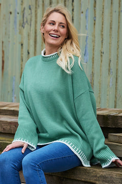 Maddie Knitted Jumper Sage Green