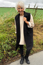 Nori Boucle Gilet Black Black - Nori Boucle Gilet Black