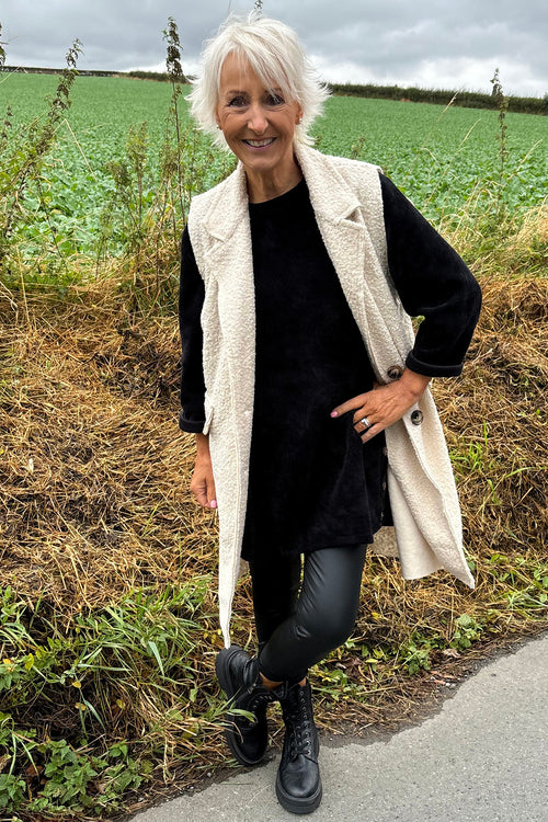 Nori Boucle Gilet Stone - Image 3