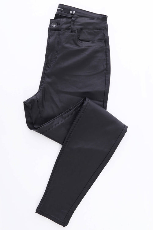 Vero Moda Coated Black Skinny Jeans Black - Image 1