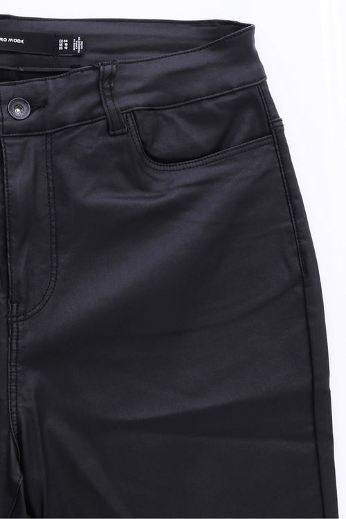 Vero Moda Coated Black Skinny Jeans Black - Image 2