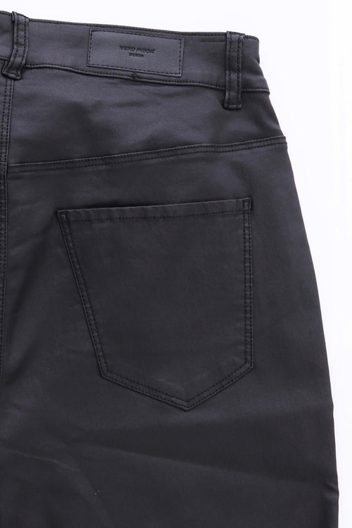 Vero Moda Coated Black Skinny Jeans Black - Image 3