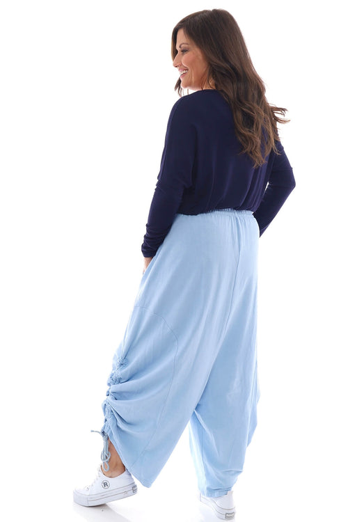 Tamara Drawstring Trousers Light Blue - Image 3