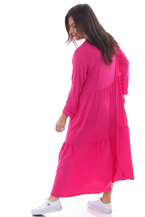 Oona Tiered Dress Fuchsia - Image 3