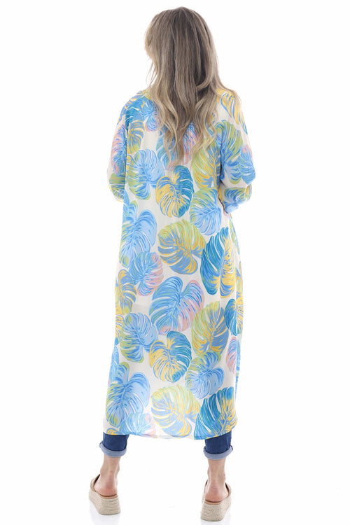 Cyrilla Leaf Print Dress Kingfisher - Image 6