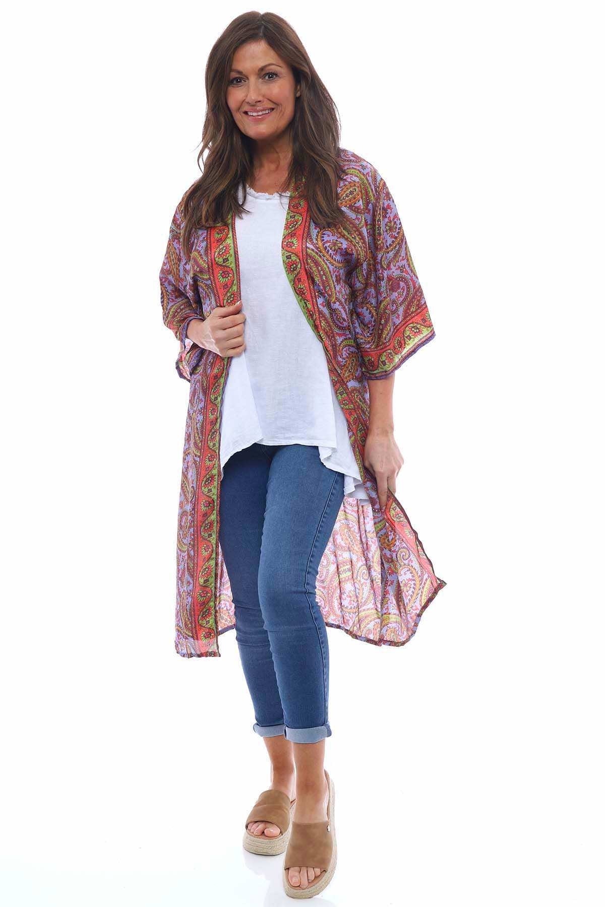 Zosia Silk Kimono Lilac